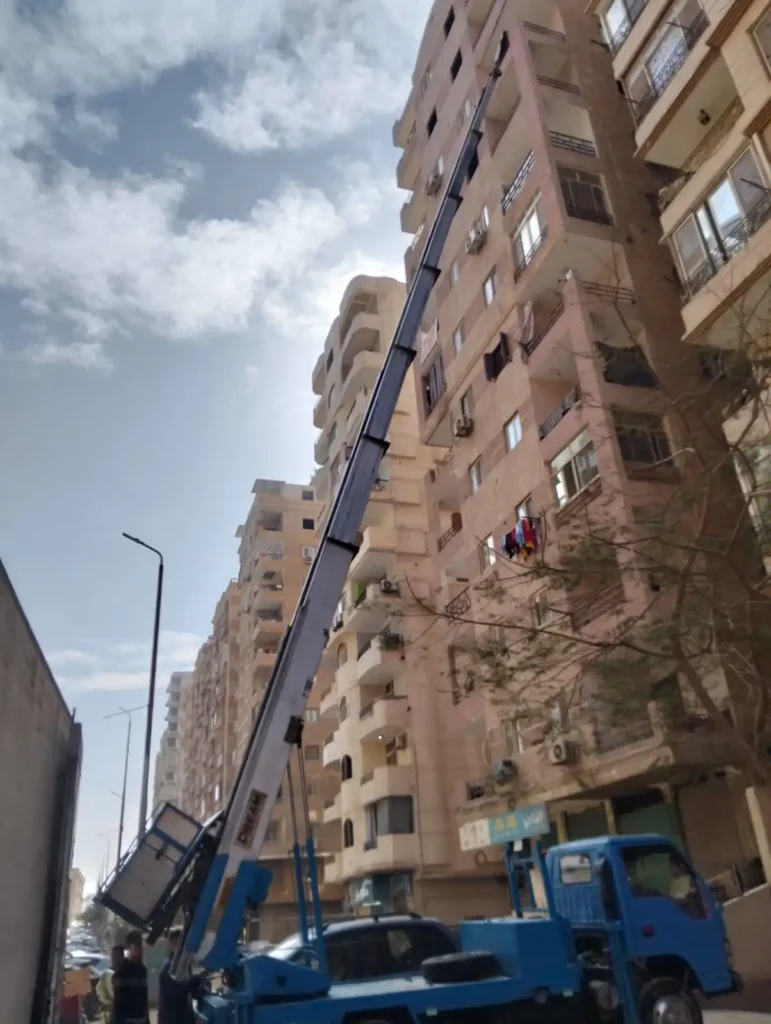 شركات نقل الاثاث بالمعادي- ونش رفع عفش شركه وصال